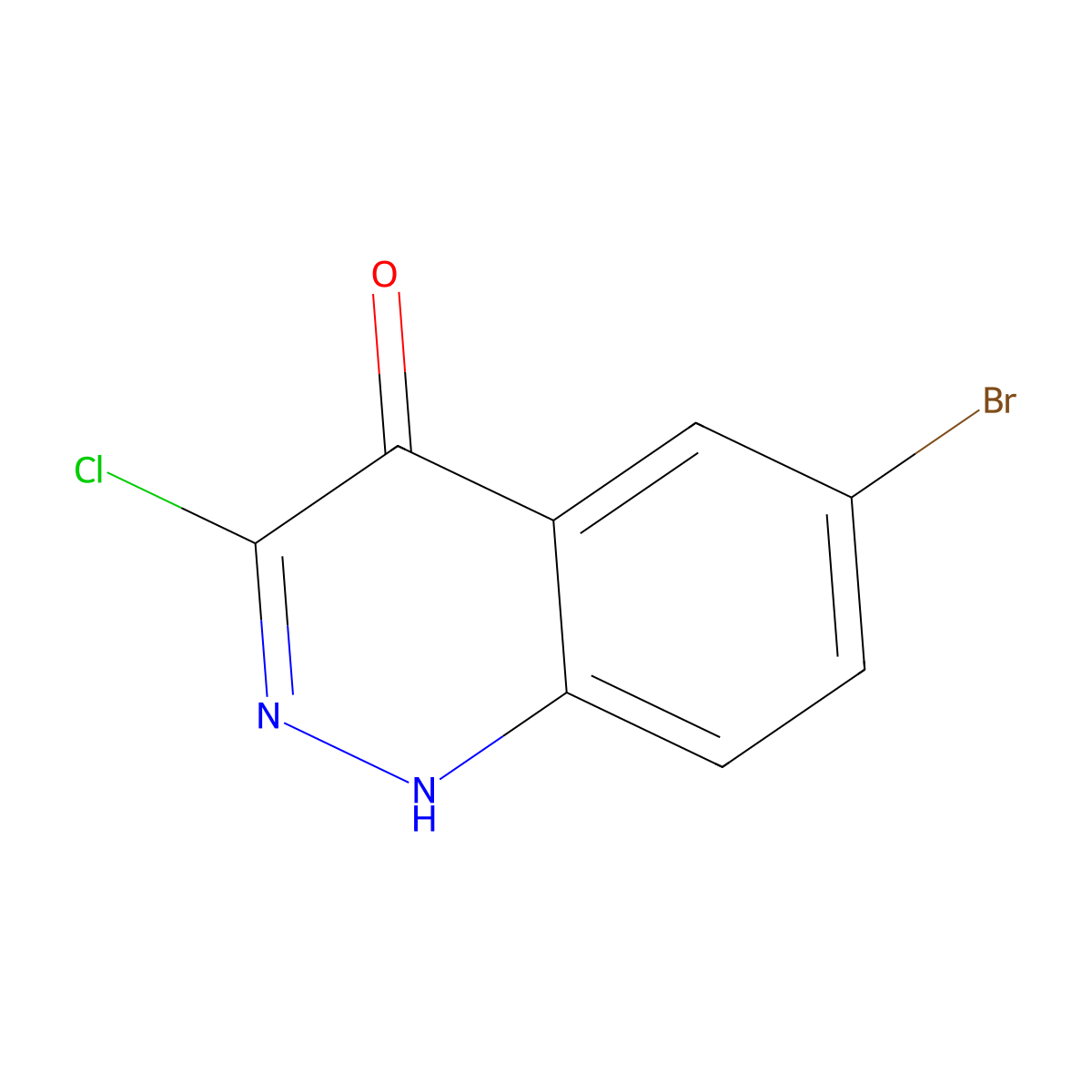 6-bromo-3-chlorocinnolin-4(1H)-one molecular structure, CAS 817209-40-8