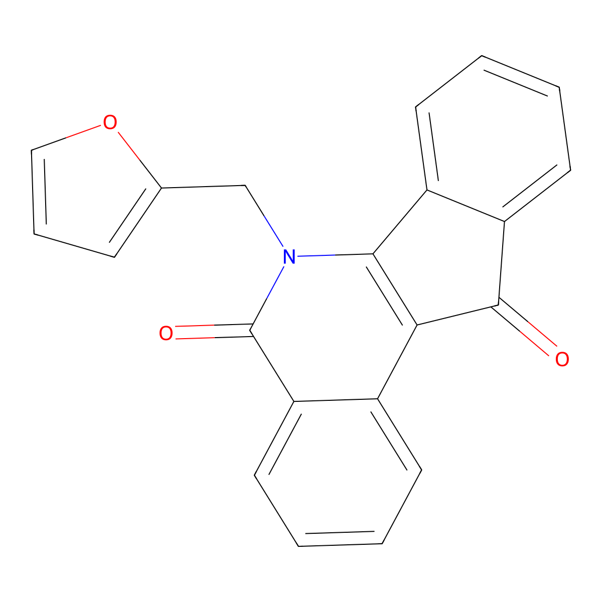 6-(2-Furylmethyl)-5H-indeno(1,2-c)isoquinoline-5,11(6H)-dione molecular structure, CAS 81721-81-5