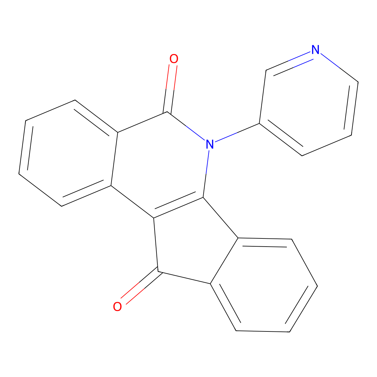 6-(3-Pyridinyl)-5H-indeno(1,2-c)isoquinoline-5,11(6H)-dione molecular structure, CAS 81721-83-7