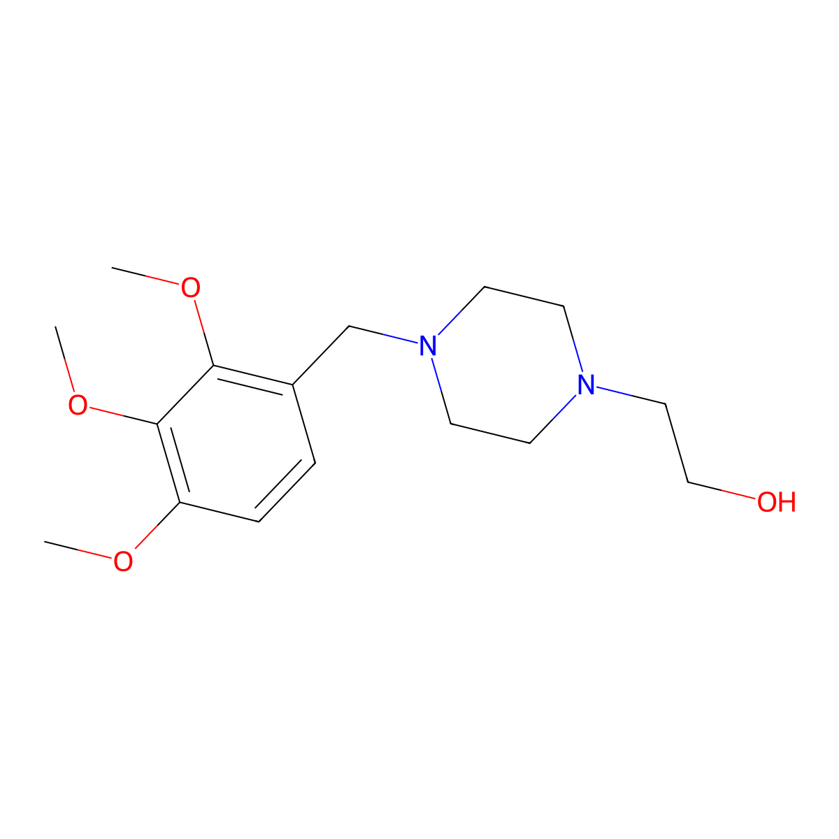 2-[4-[(2,3,4-Trimethoxyphenyl)methyl]piperazin-1-yl]ethanol molecular structure, CAS 81731-51-3