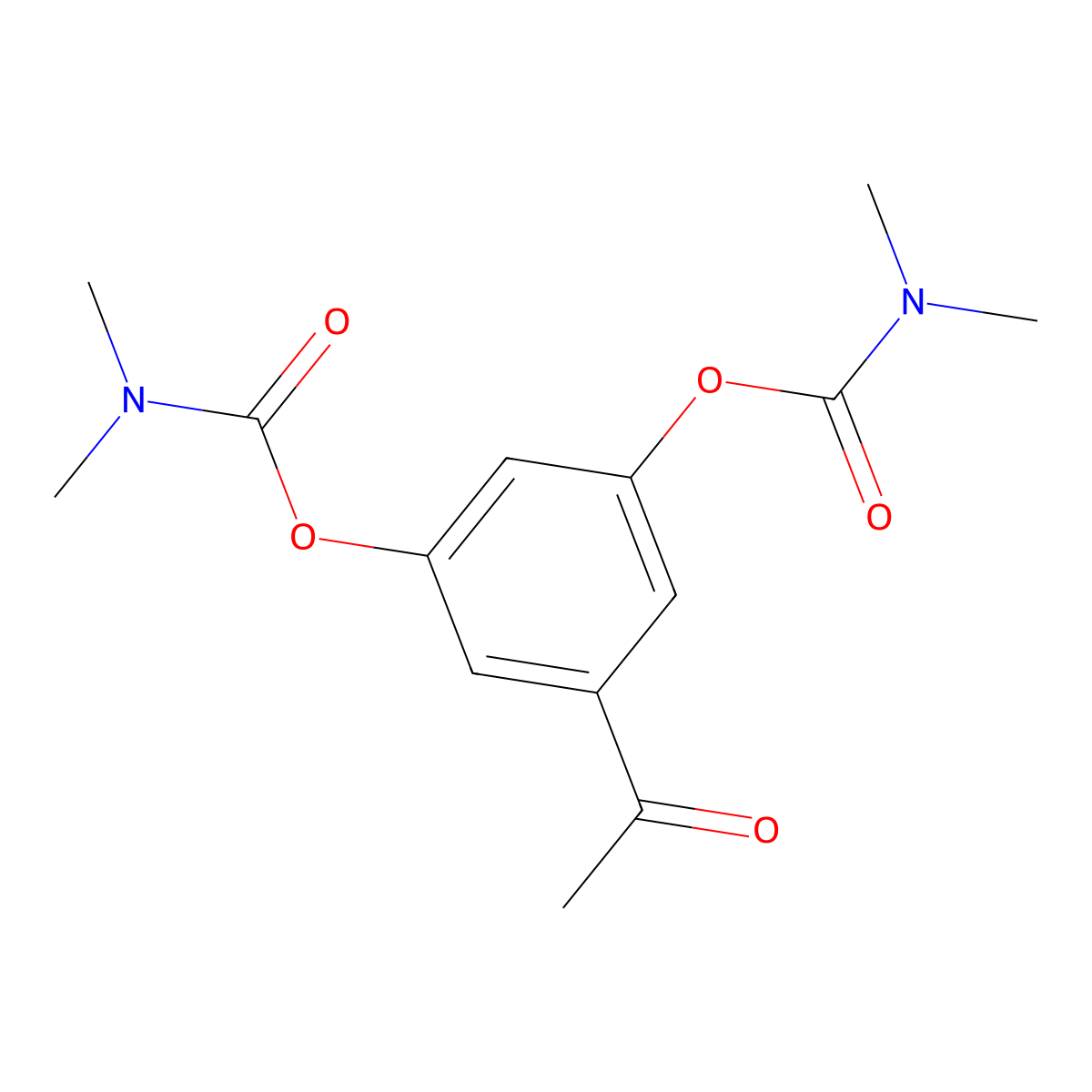 5-Acetyl-1,3-phenylene bis(dimethylcarbamate) molecular structure, CAS 81732-48-1