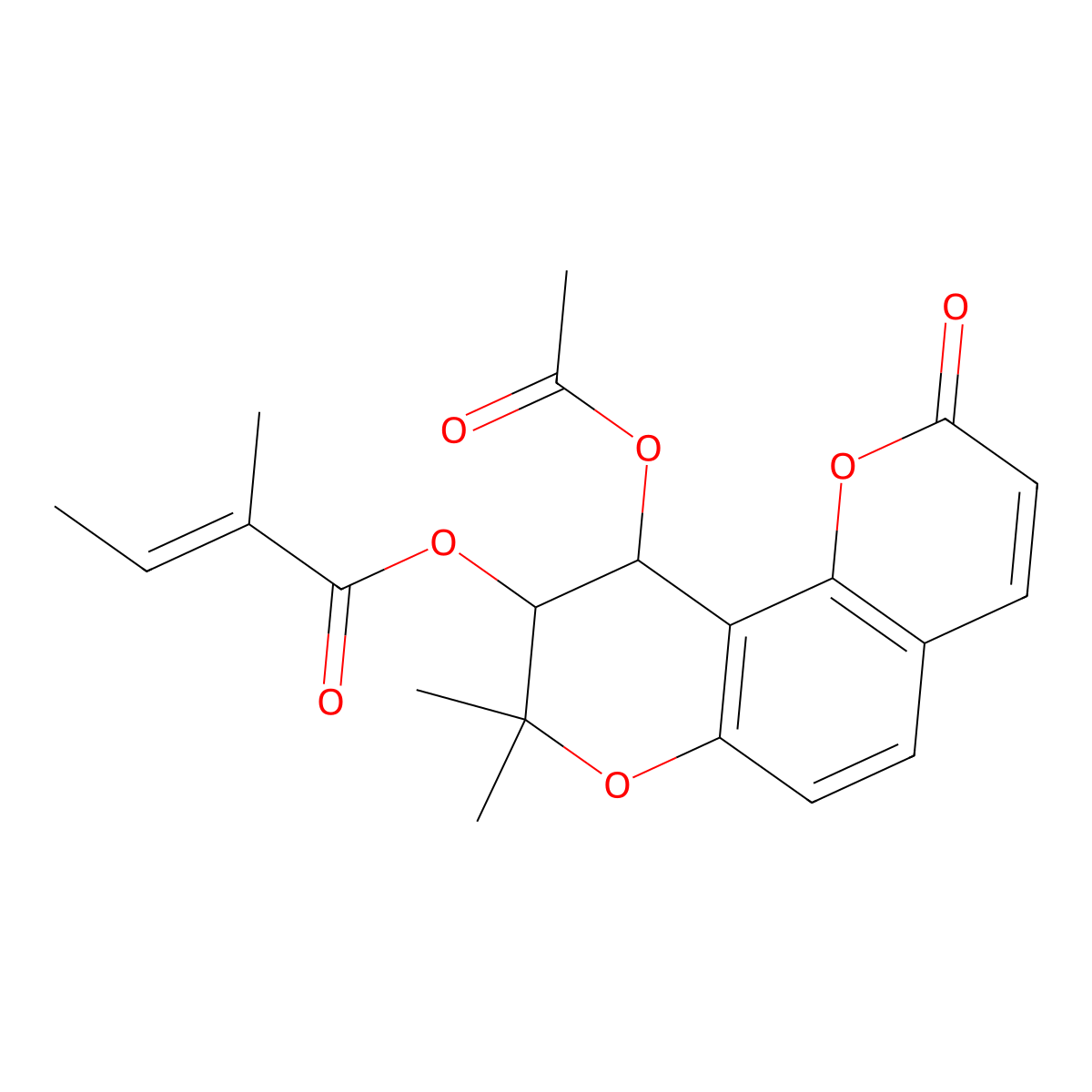 3'-Angeloyloxy-4'-acetoxy-3',4'-dihydroseselin molecular structure, CAS 81740-05-8
