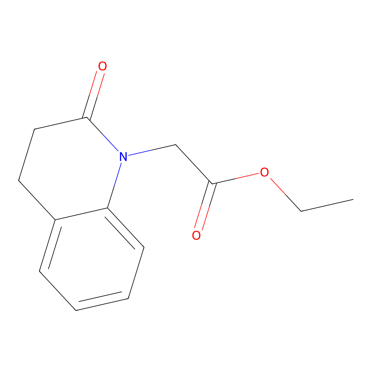 Ethyl 2-(2-oxo-3,4-dihydroquinolin-1(2H)-yl)acetate molecular structure, CAS 81745-20-2