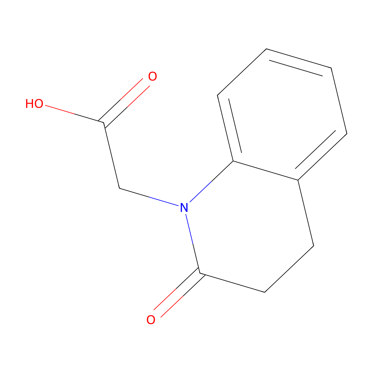 2-(2-Oxo-1,2,3,4-tetrahydroquinolin-1-yl)acetic acid molecular structure, CAS 81745-21-3