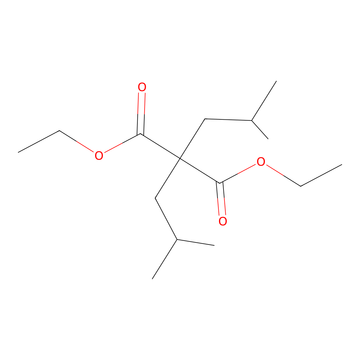 Diethyl Diisobutylmalonate molecular structure, CAS 81749-14-6
