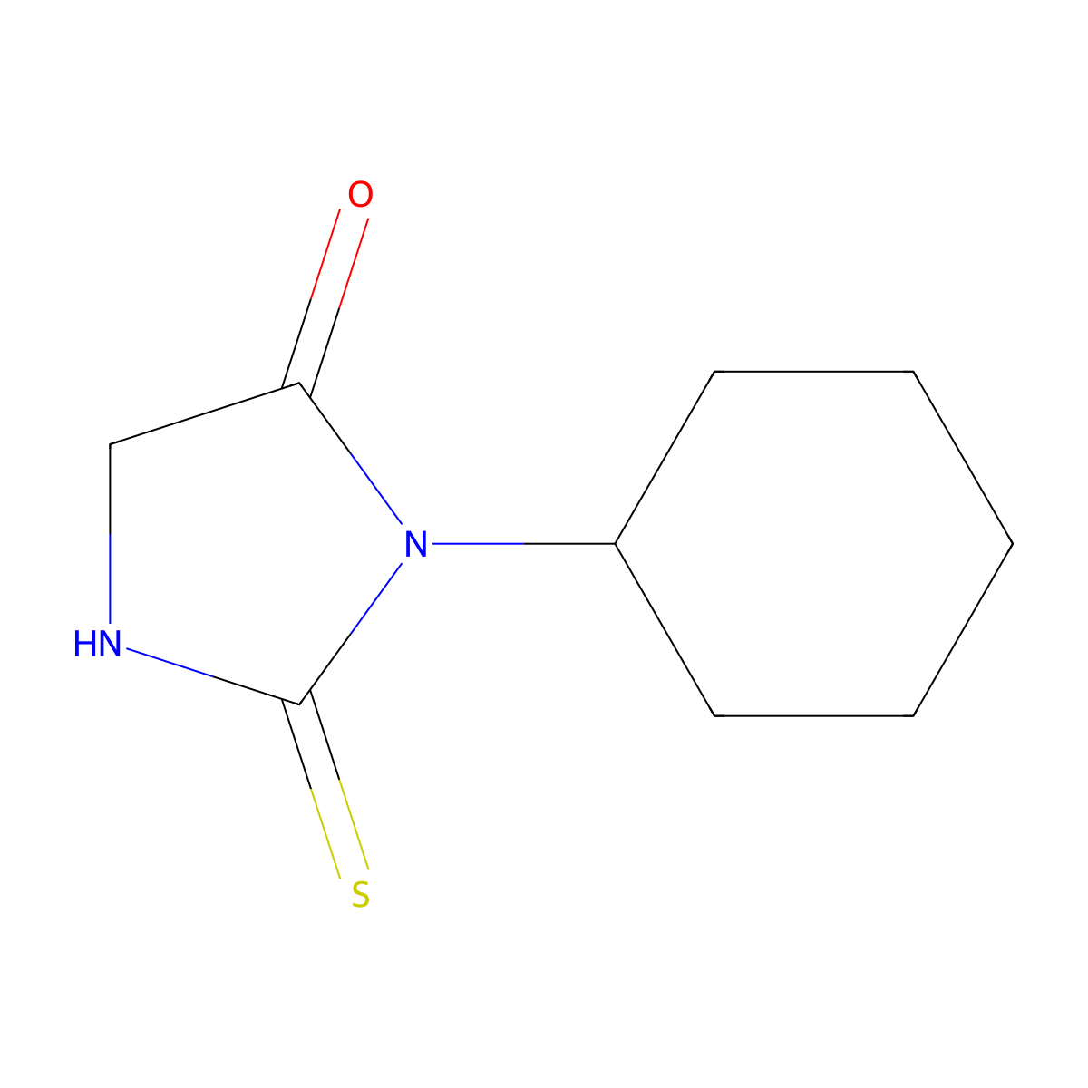 3-Cyclohexyl-2-thioxoimidazolidin-4-one molecular structure, CAS 81750-69-8
