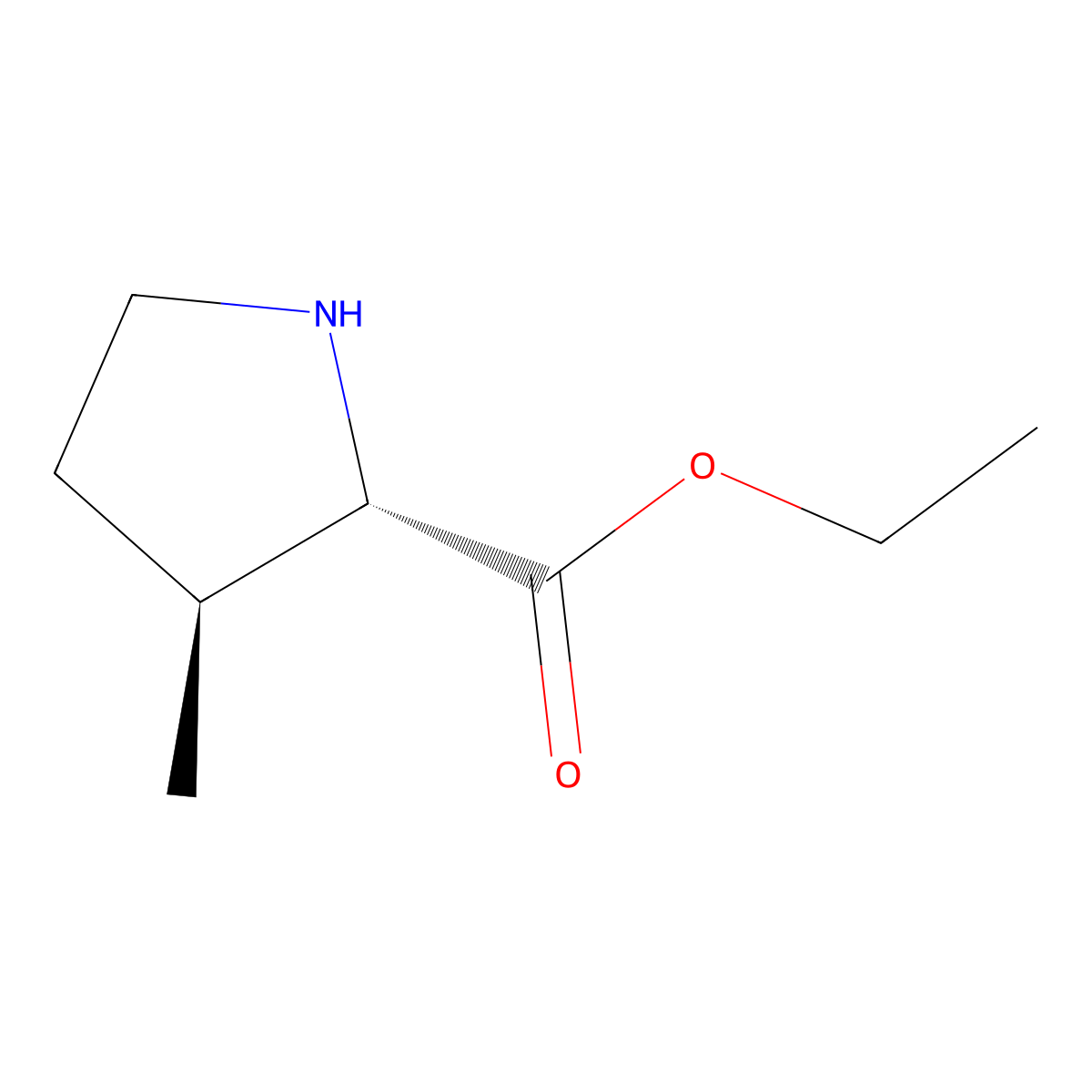 ethyl (2S,3S)-3-methylpyrrolidine-2-carboxylate molecular structure, CAS 817554-69-1