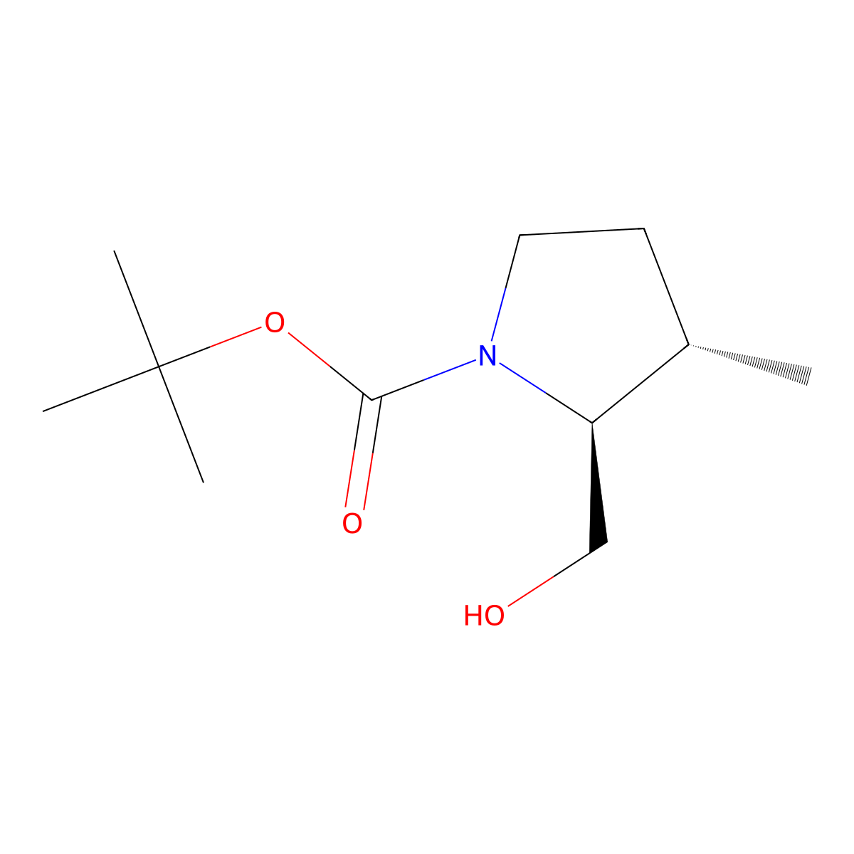 (2S,3S)-tert-Butyl 2-(hydroxymethyl)-3-methylpyrrolidine-1-carboxylate molecular structure, CAS 817554-70-4