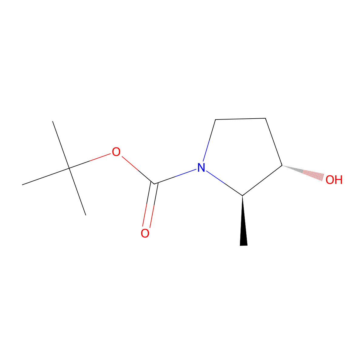 rac-tert-butyl (2R,3S)-3-hydroxy-2-methylpyrrolidine-1-carboxylate molecular structure, CAS 817554-87-3