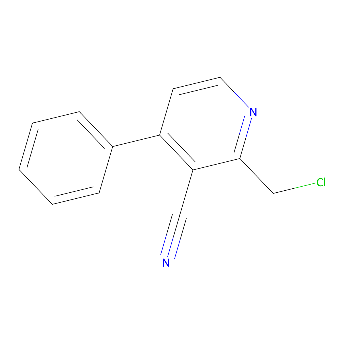 2-(Chloromethyl)-4-phenylnicotinonitrile molecular structure, CAS 817555-70-7