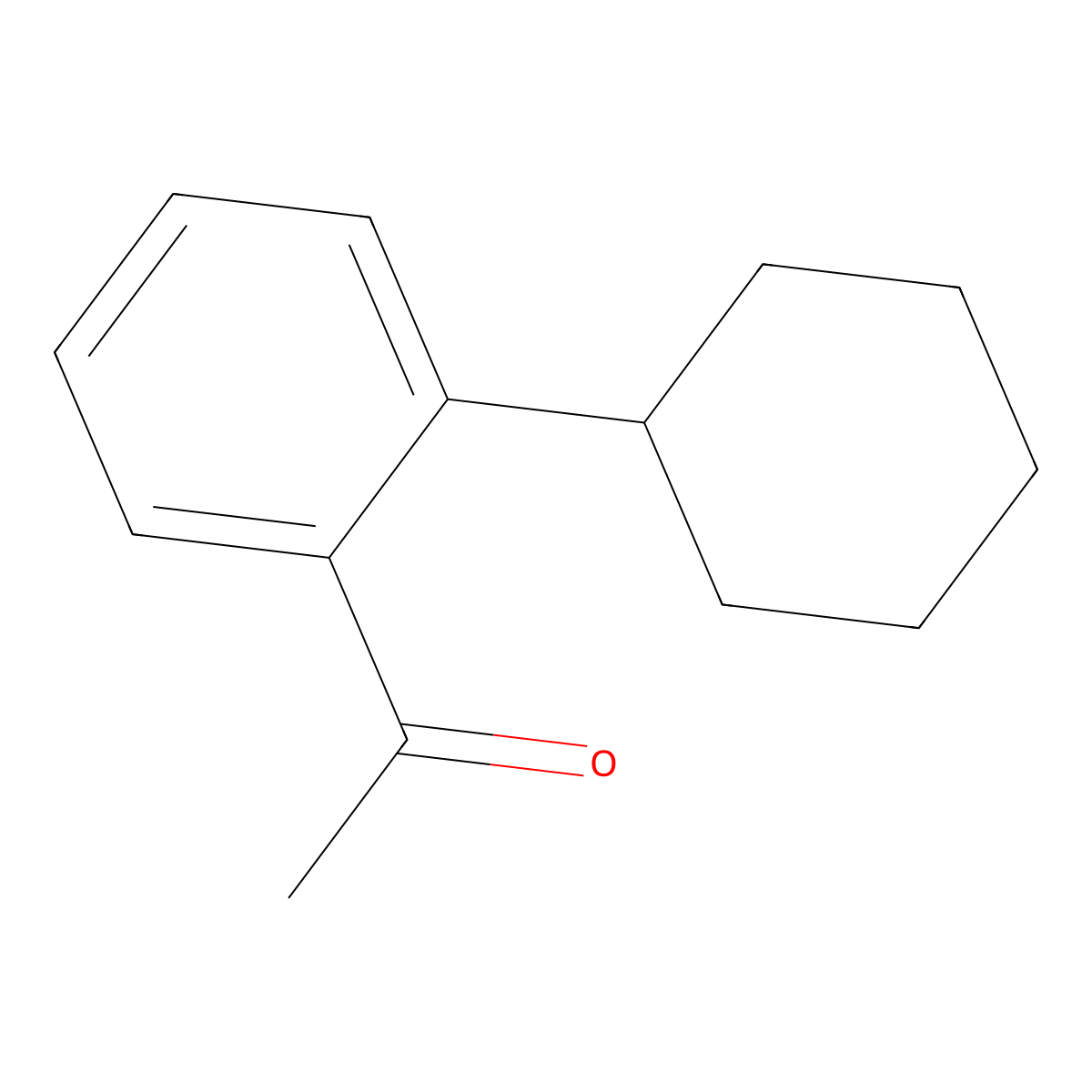 1-(2-Cyclohexylphenyl)ethan-1-one molecular structure, CAS 817556-88-0