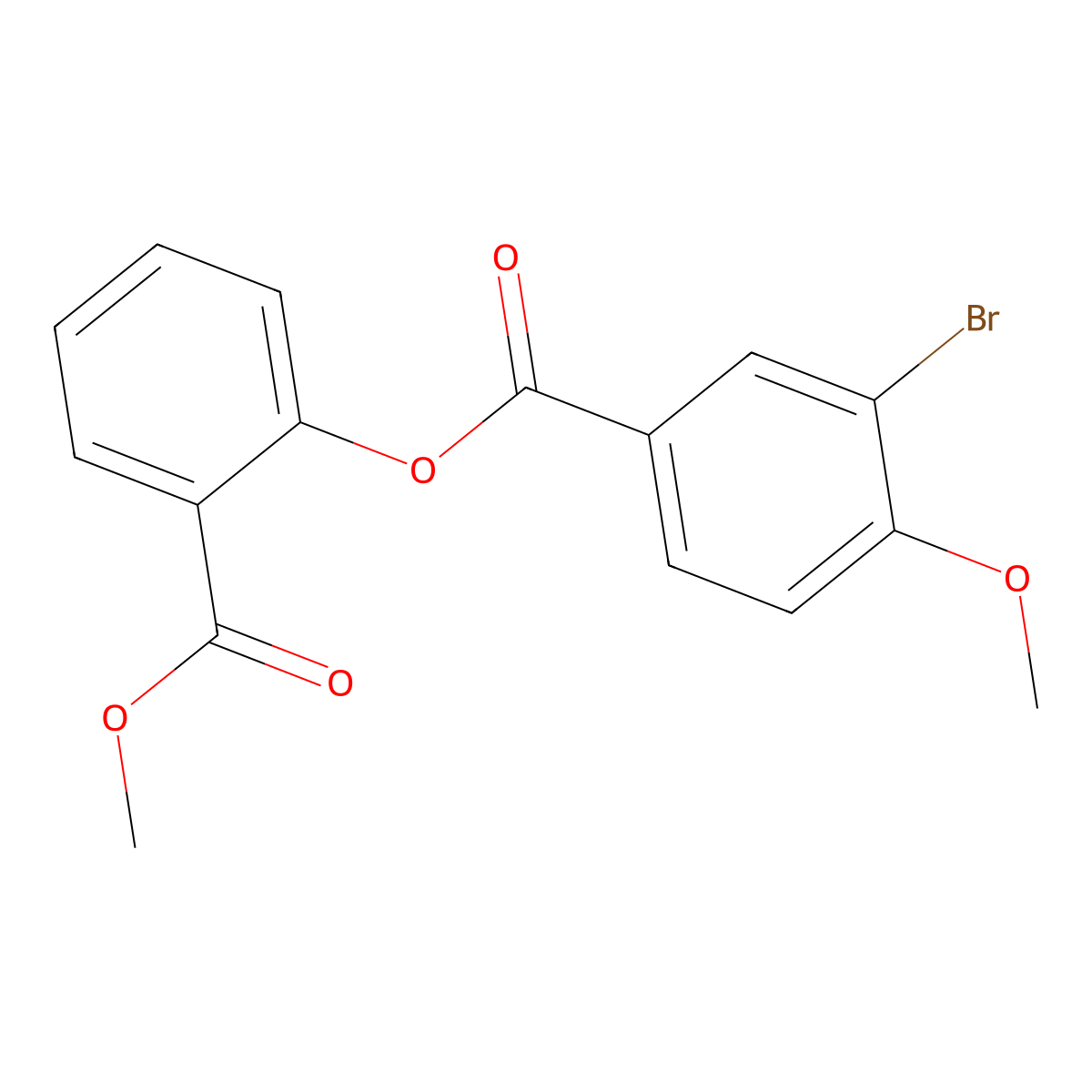 2-(Methoxycarbonyl)phenyl 3-bromo-4-methoxybenzoate molecular structure, CAS 817565-11-0