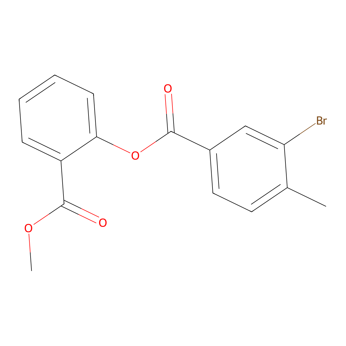 2-(Methoxycarbonyl)phenyl 3-bromo-4-methylbenzoate molecular structure, CAS 817565-13-2