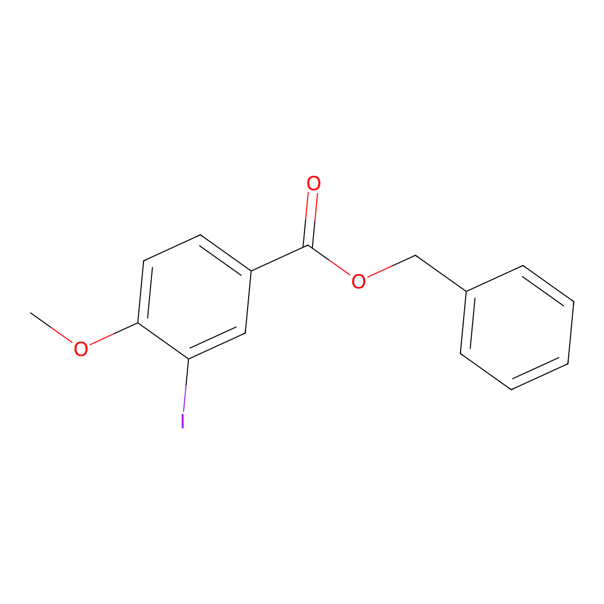 Benzyl 3-iodo-4-methoxybenzoate molecular structure, CAS 817565-22-3