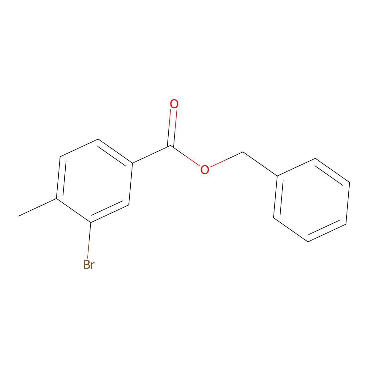 Benzyl 3-bromo-4-methylbenzoate molecular structure, CAS 817565-25-6
