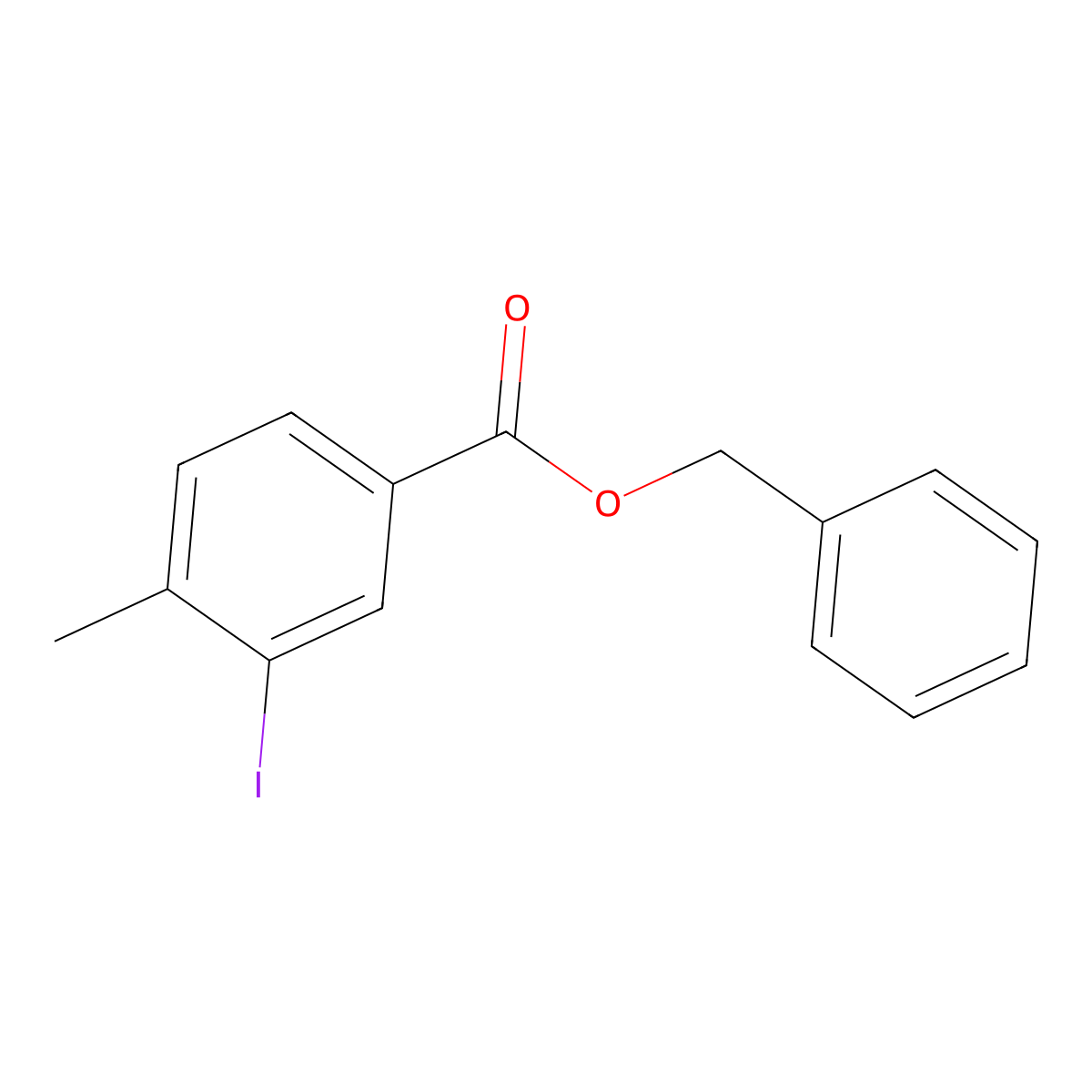 Benzyl 3-iodo-4-methylbenzoate molecular structure, CAS 817565-26-7