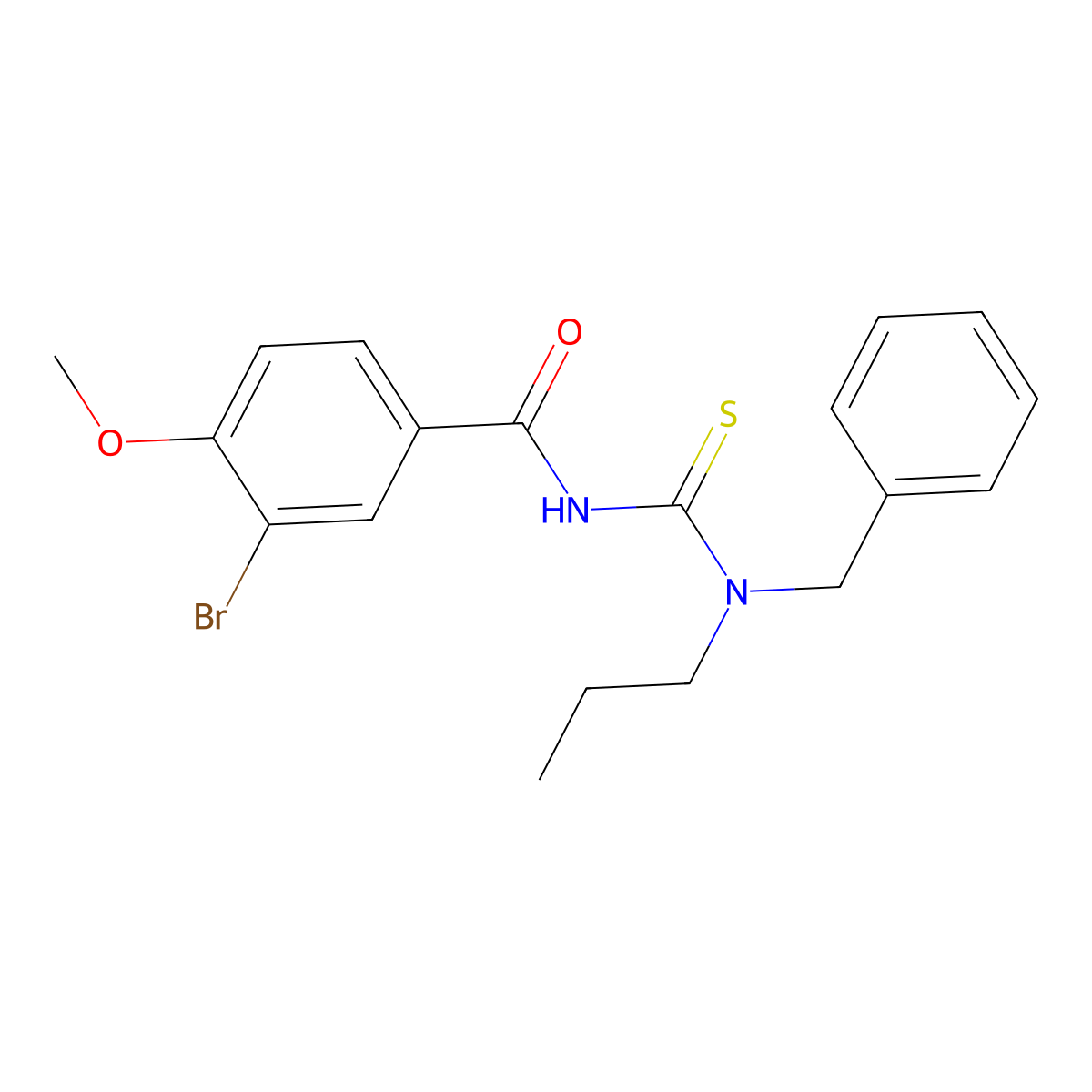 N-[benzyl(propyl)carbamothioyl]-3-bromo-4-methoxybenzamide molecular structure, CAS 817566-15-7