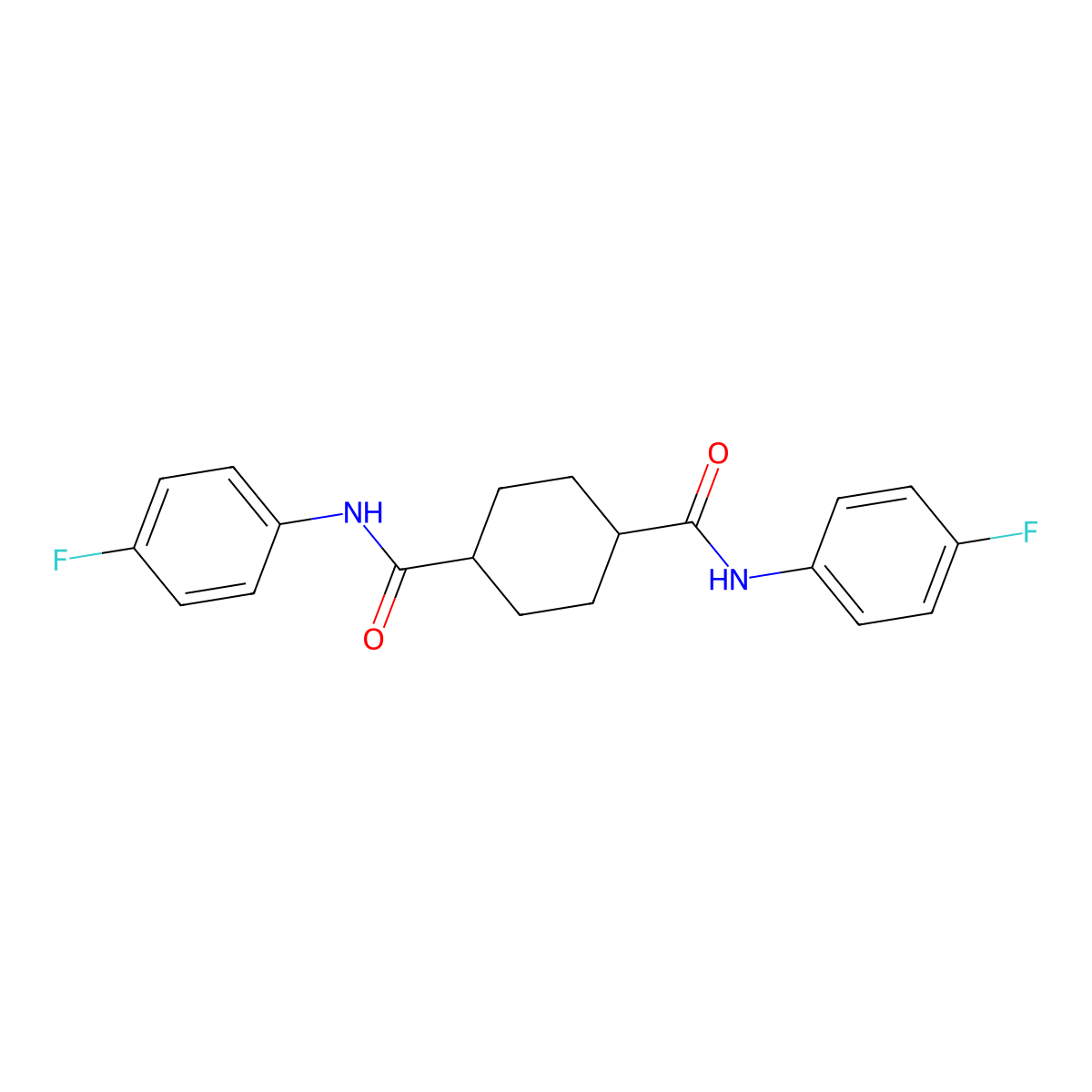 N~1~,N~4~-bis(4-fluorophenyl)-1,4-cyclohexanedicarboxamide molecular structure, CAS 817566-50-0