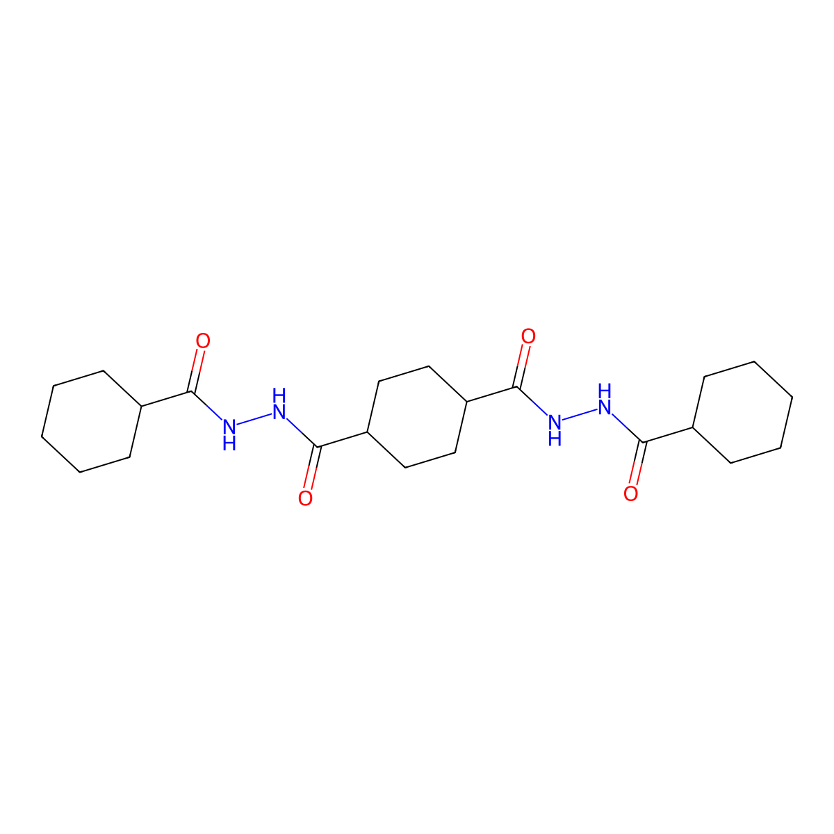 1-N',4-N'-bis(cyclohexanecarbonyl)cyclohexane-1,4-dicarbohydrazide molecular structure, CAS 817567-52-5