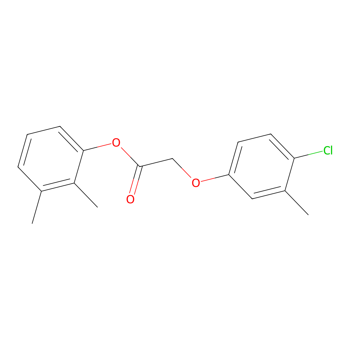 2,3-Dimethylphenyl (4-chloro-3-methylphenoxy)acetate molecular structure, CAS 817568-21-1