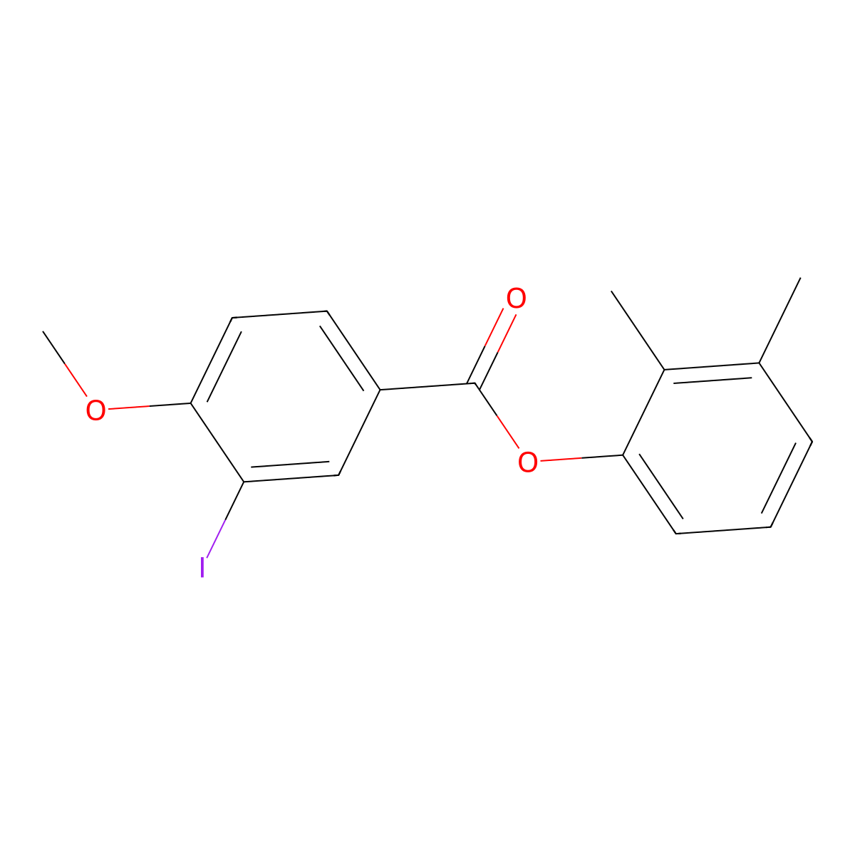 2,3-Dimethylphenyl 3-iodo-4-methoxybenzoate molecular structure, CAS 817568-35-7