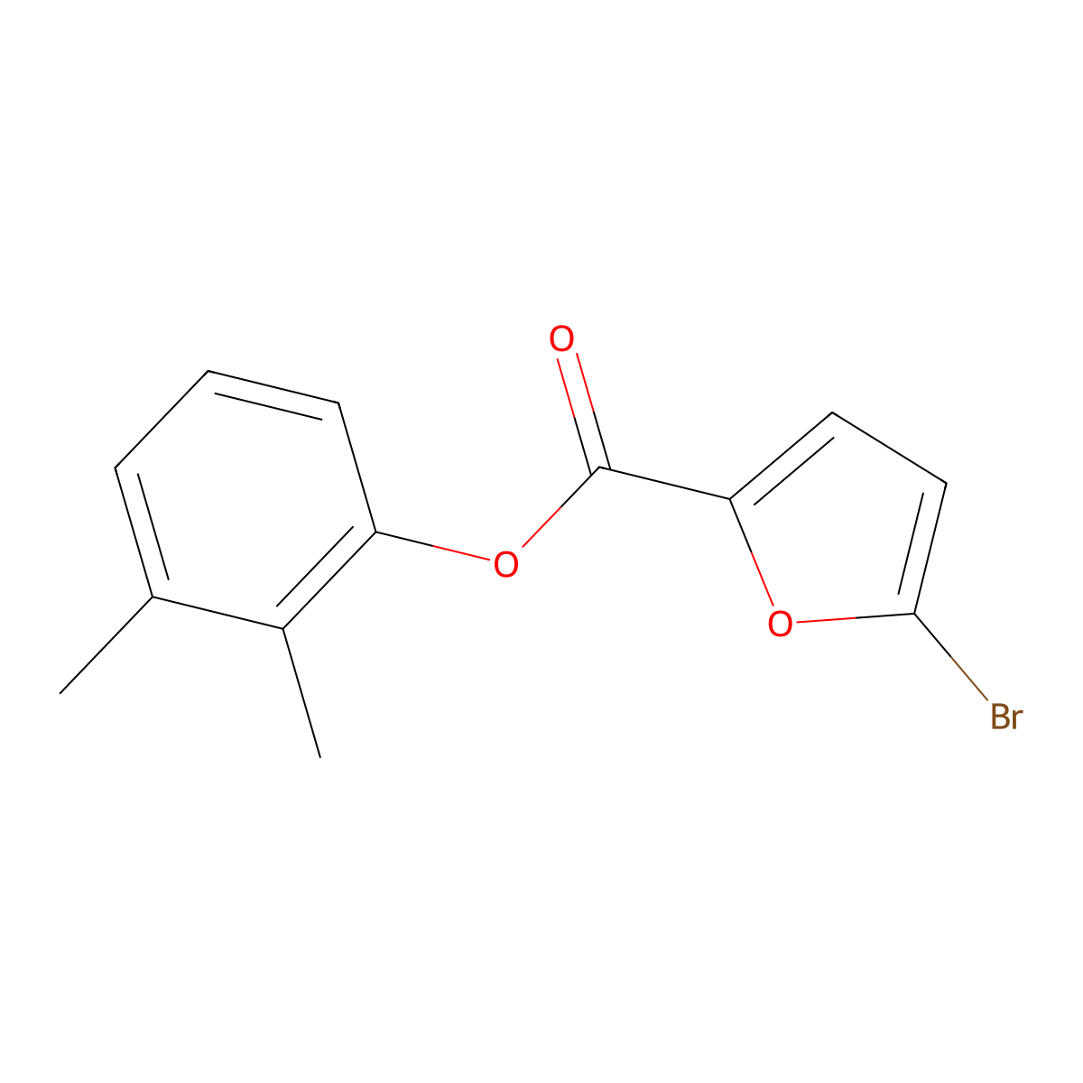 2,3-Dimethylphenyl 5-bromo-2-furoate molecular structure, CAS 817568-40-4
