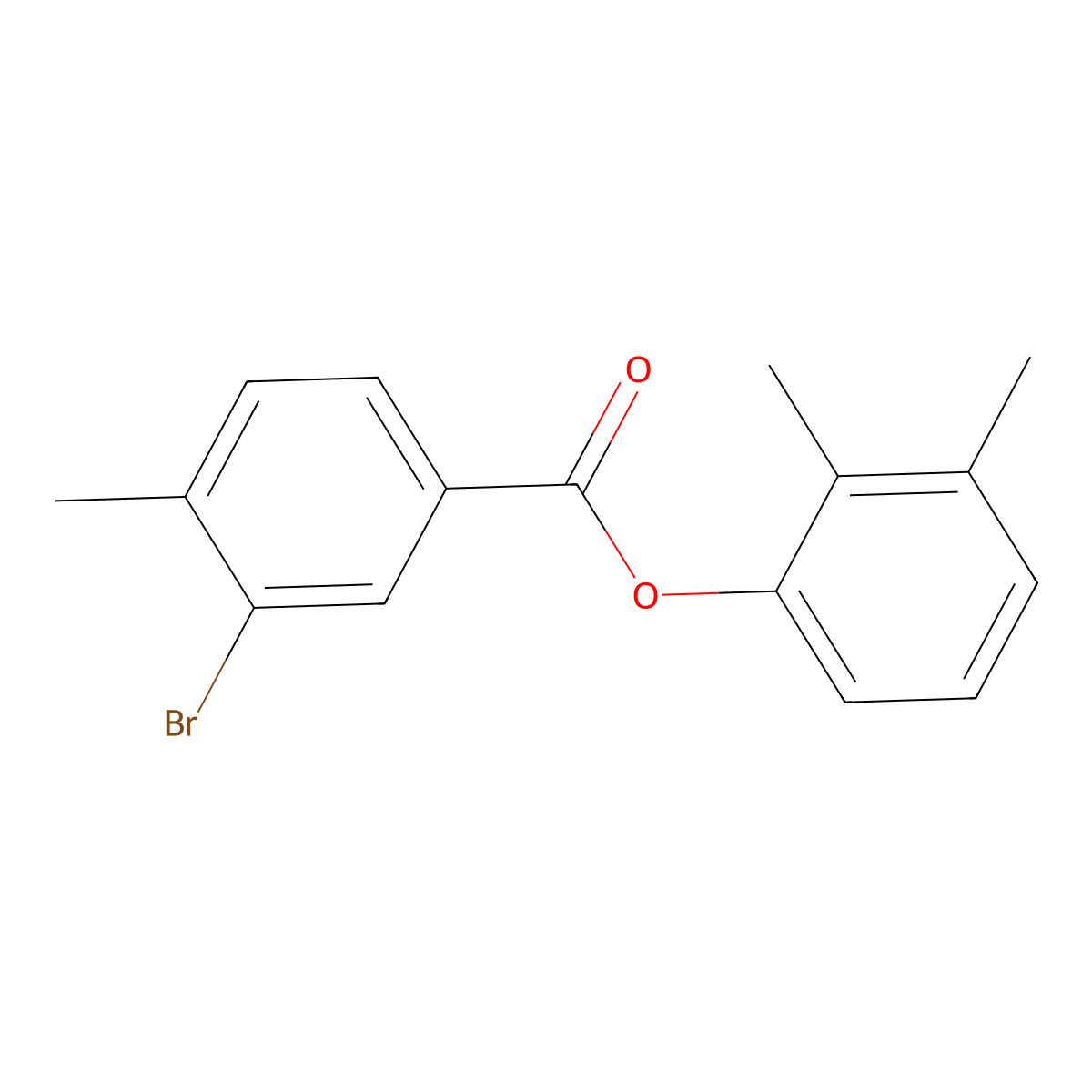 2,3-Dimethylphenyl 3-bromo-4-methylbenzoate molecular structure, CAS 817568-41-5