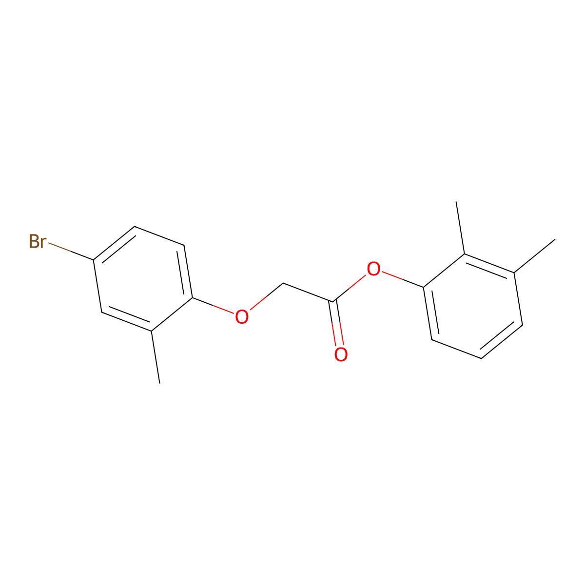 2,3-Dimethylphenyl (4-bromo-2-methylphenoxy)acetate molecular structure, CAS 817568-43-7
