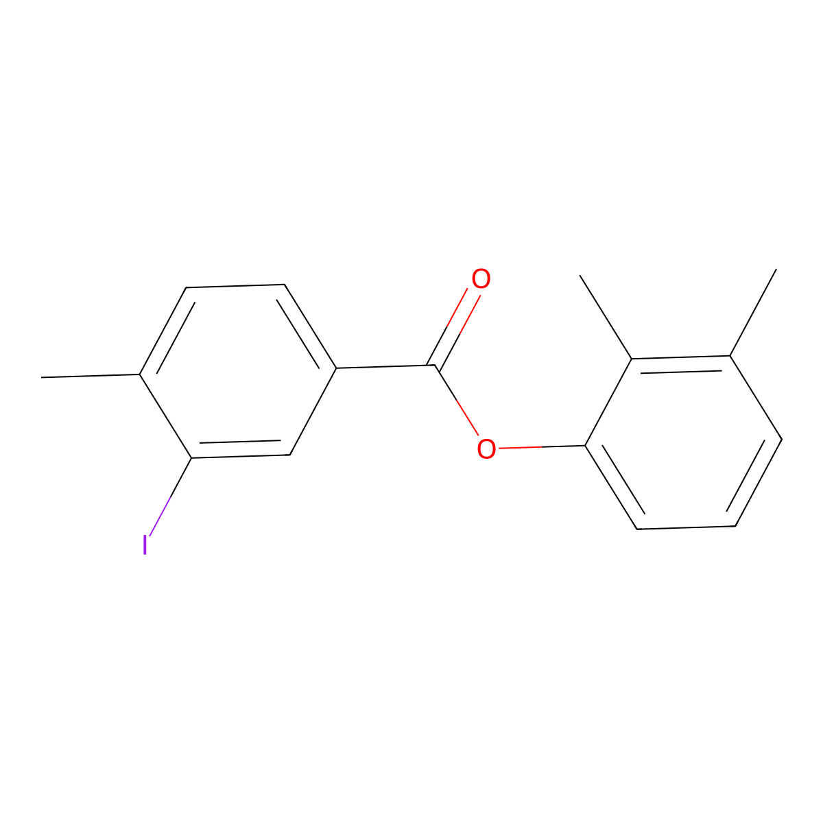 2,3-Dimethylphenyl 3-iodo-4-methylbenzoate molecular structure, CAS 817568-45-9