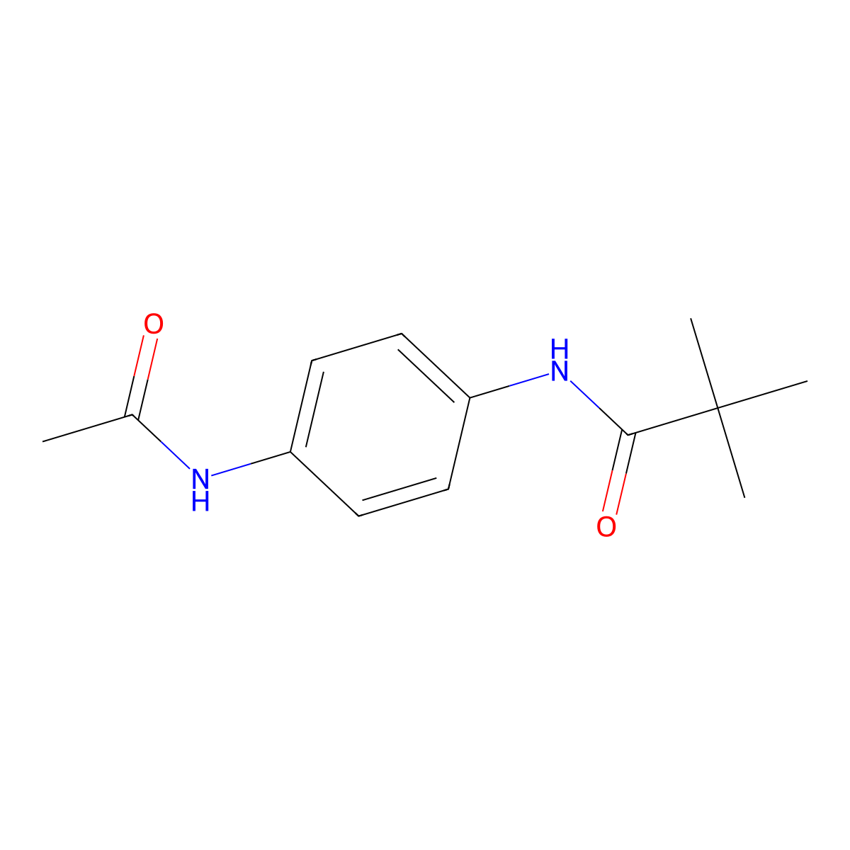 N-[4-(acetylamino)phenyl]-2,2-dimethylpropanamide molecular structure, CAS 817569-25-8