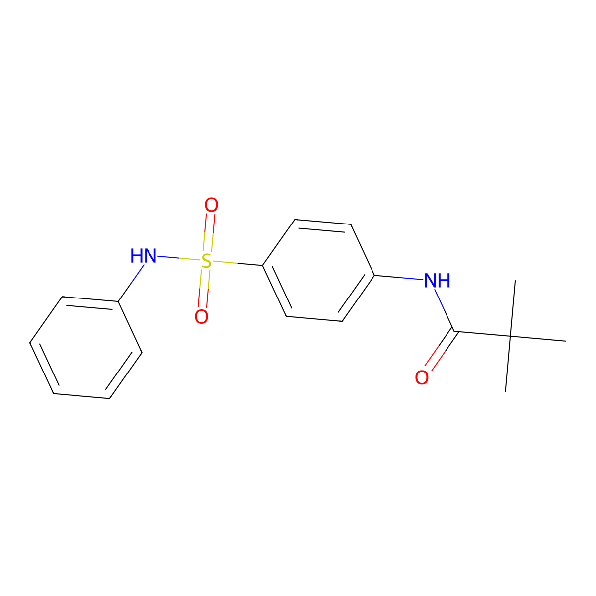 2,2-dimethyl-N-[4-(phenylsulfamoyl)phenyl]propanamide molecular structure, CAS 817569-32-7