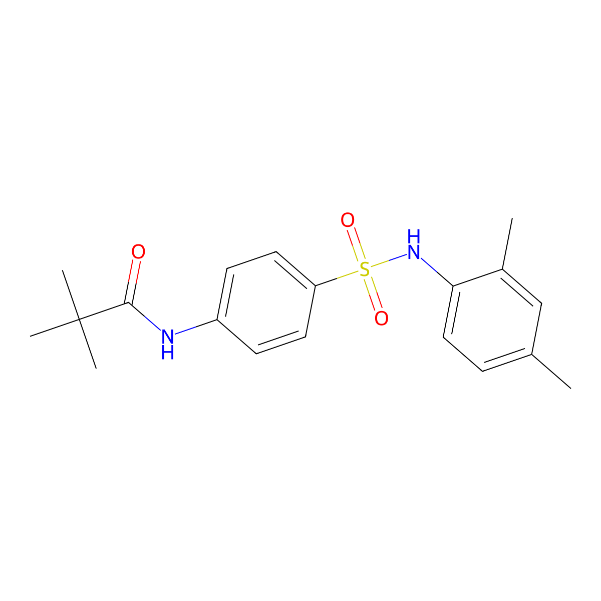 N-[4-[(2,4-dimethylphenyl)sulfamoyl]phenyl]-2,2-dimethylpropanamide molecular structure, CAS 817569-36-1