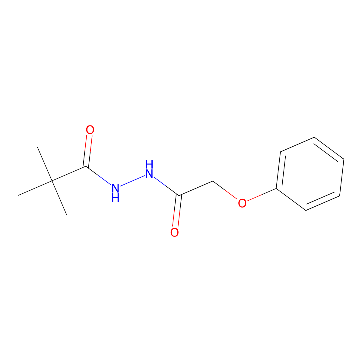 2,2-dimethyl-N'-(2-phenoxyacetyl)propanehydrazide molecular structure, CAS 817569-57-6