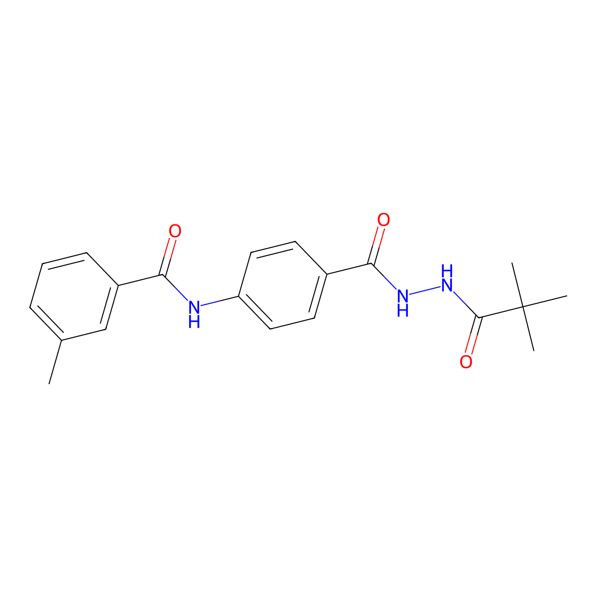 N-[4-[(2,2-dimethylpropanoylamino)carbamoyl]phenyl]-3-methylbenzamide molecular structure, CAS 817569-73-6