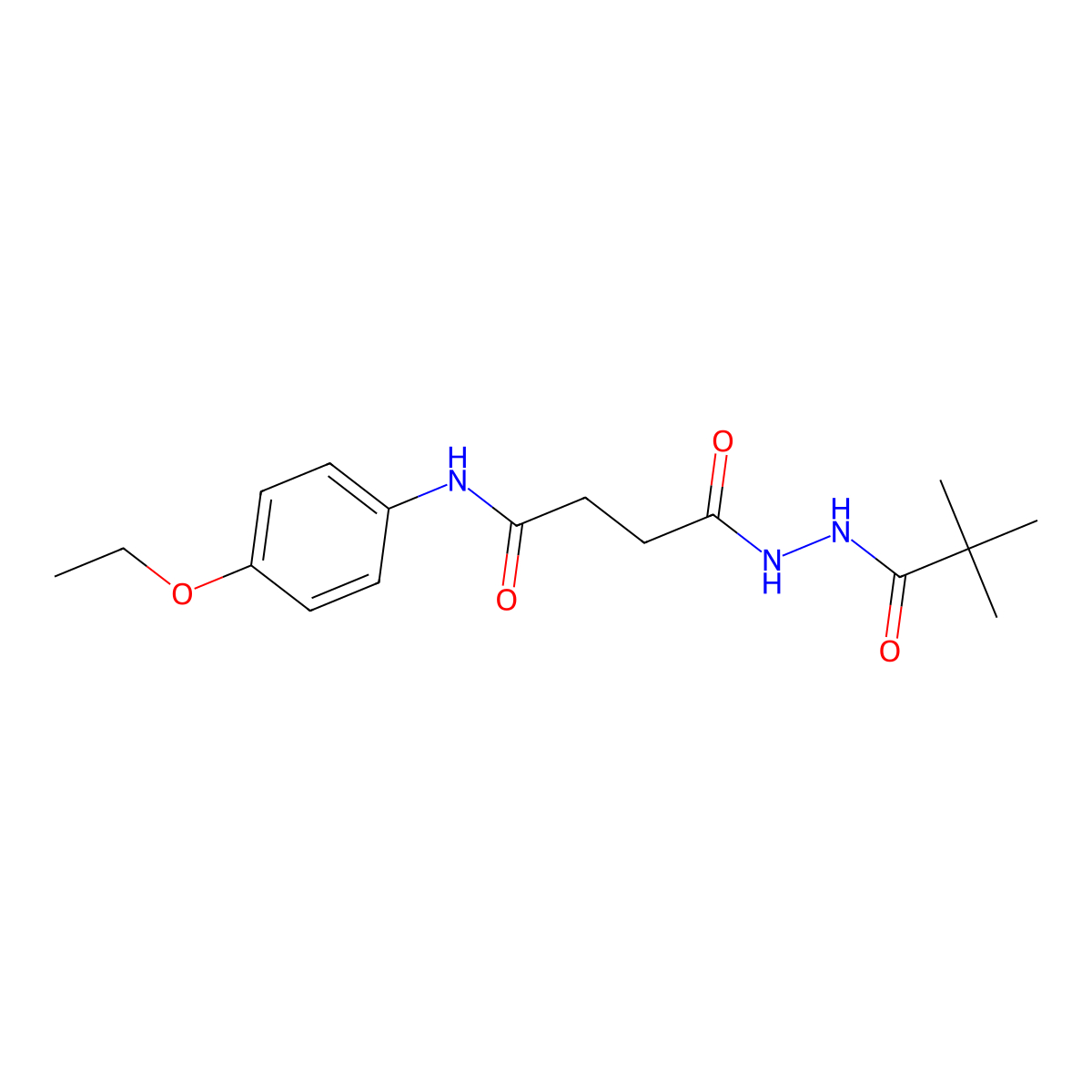 4-[2-(2,2-dimethylpropanoyl)hydrazinyl]-N-(4-ethoxyphenyl)-4-oxobutanamide molecular structure, CAS 817569-78-1