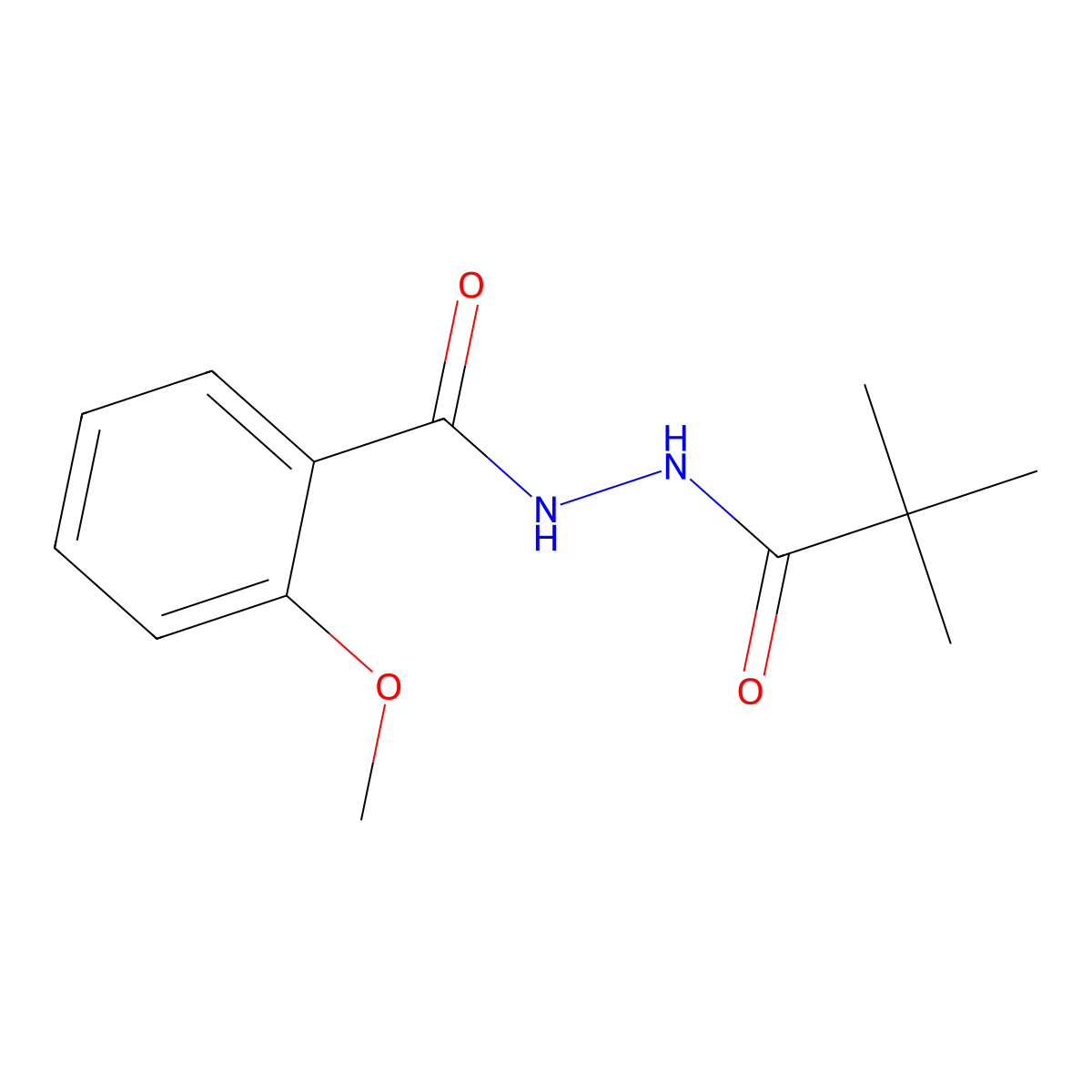 N'-(2,2-dimethylpropanoyl)-2-methoxybenzohydrazide molecular structure, CAS 817570-05-1