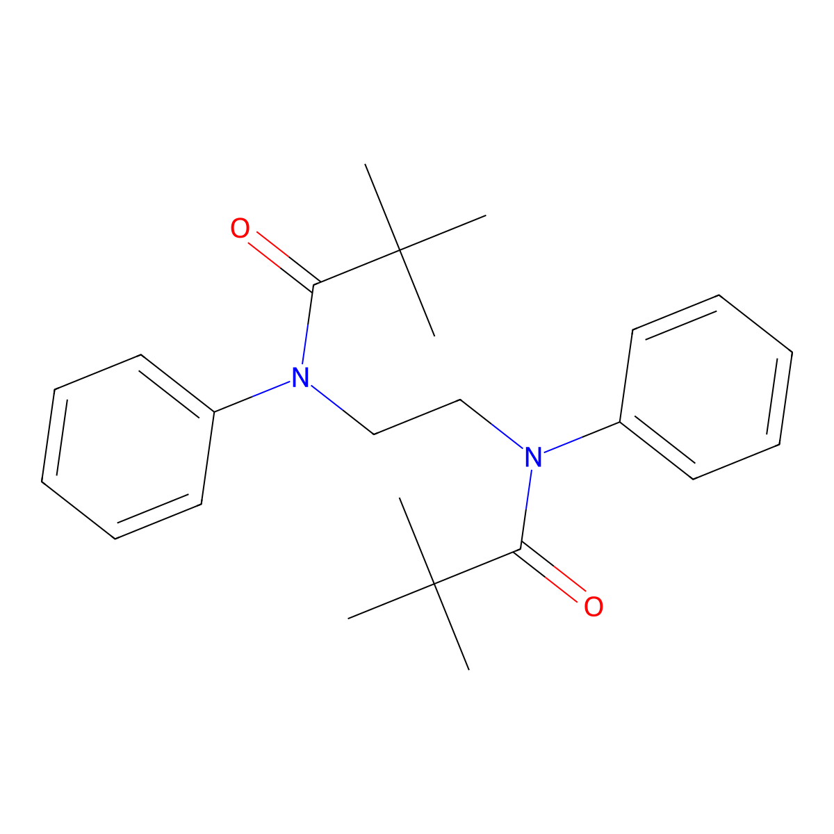 N-[2-[N-(2,2-dimethylpropanoyl)anilino]ethyl]-2,2-dimethyl-N-phenylpropanamide molecular structure, CAS 817571-77-0