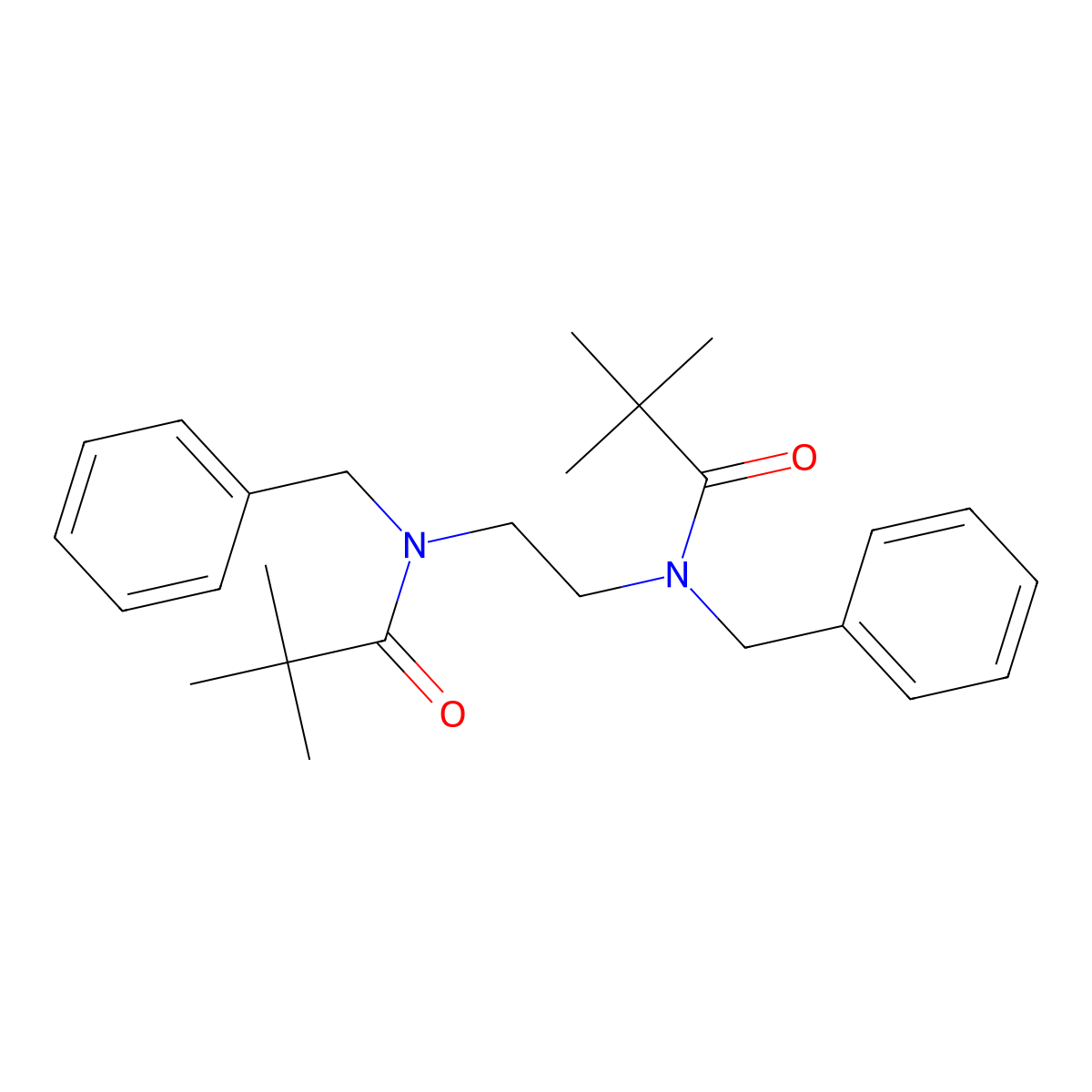 N-benzyl-N-[2-[benzyl(2,2-dimethylpropanoyl)amino]ethyl]-2,2-dimethylpropanamide molecular structure, CAS 817571-78-1