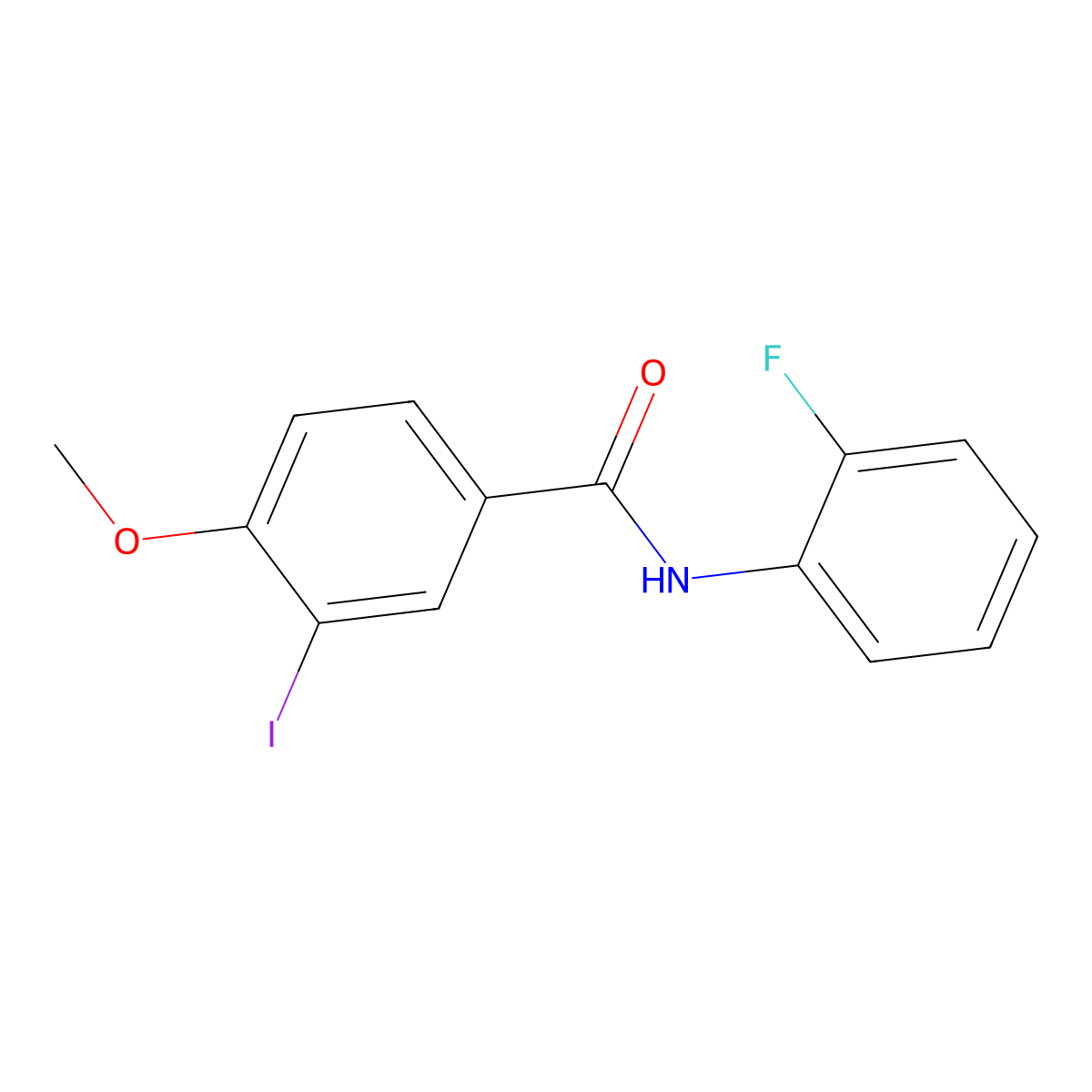 N-(2-fluorophenyl)-3-iodo-4-methoxybenzamide molecular structure, CAS 817571-83-8