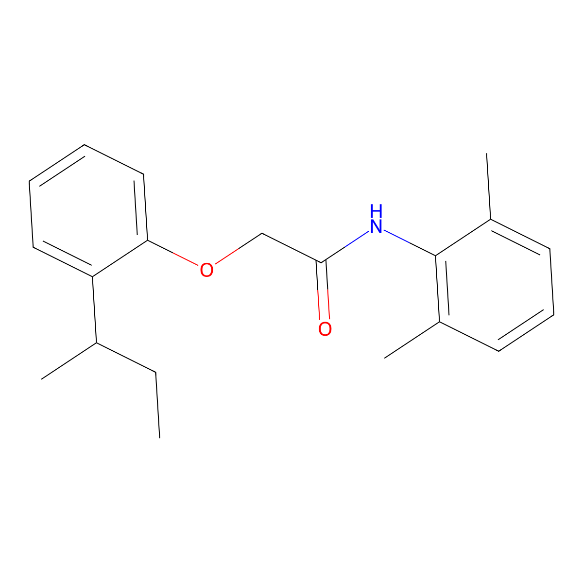 2-(2-butan-2-ylphenoxy)-N-(2,6-dimethylphenyl)acetamide molecular structure, CAS 817571-88-3