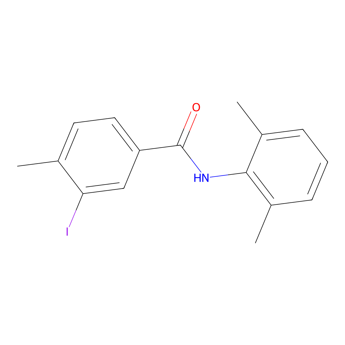 N-(2,6-dimethylphenyl)-3-iodo-4-methylbenzamide molecular structure, CAS 817571-96-3