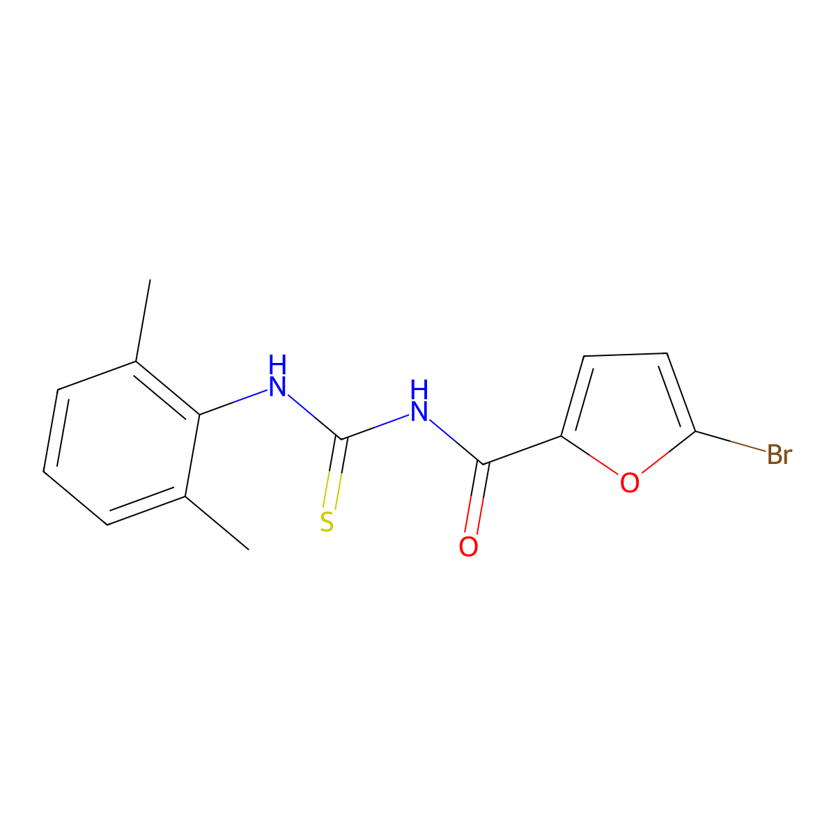 5-bromo-N-[(2,6-dimethylphenyl)carbamothioyl]furan-2-carboxamide molecular structure, CAS 817572-39-7