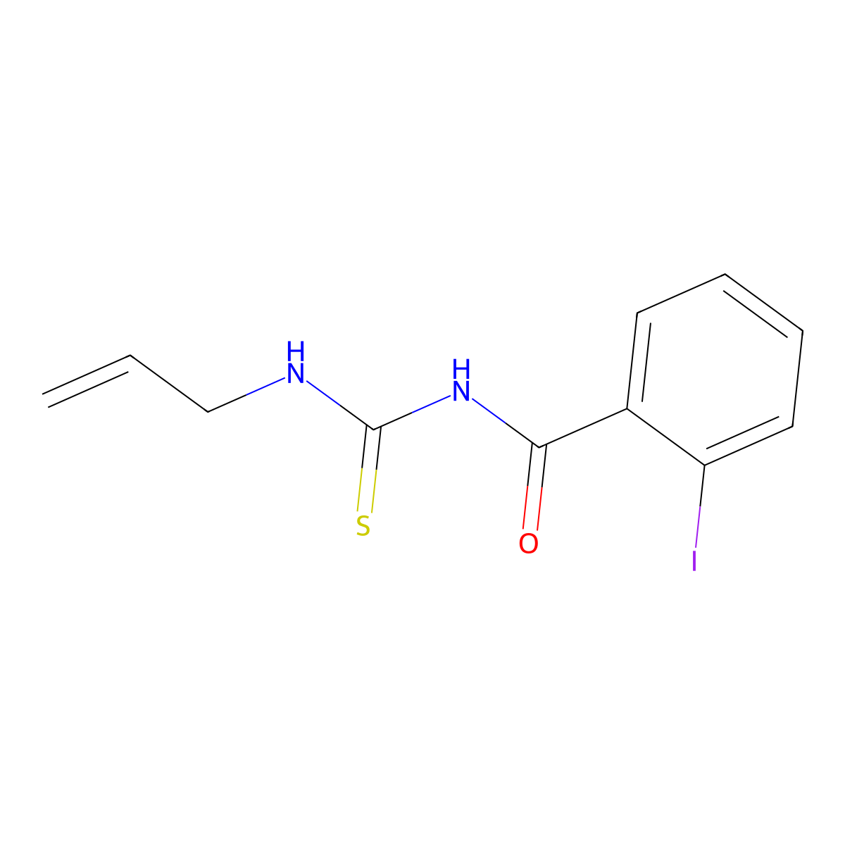 N-allyl-N'-(2-iodobenzoyl)thiourea molecular structure, CAS 817572-63-7