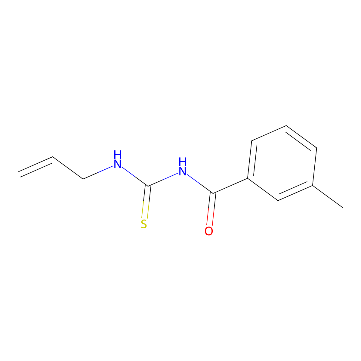 3-methyl-N-(prop-2-enylcarbamothioyl)benzamide molecular structure, CAS 817572-67-1