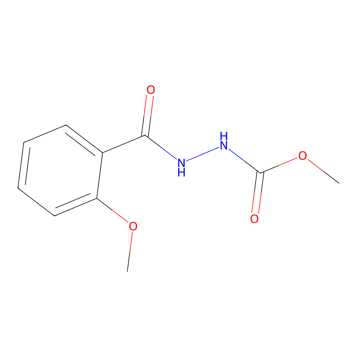 methyl N-[(2-methoxybenzoyl)amino]carbamate molecular structure, CAS 817573-22-1