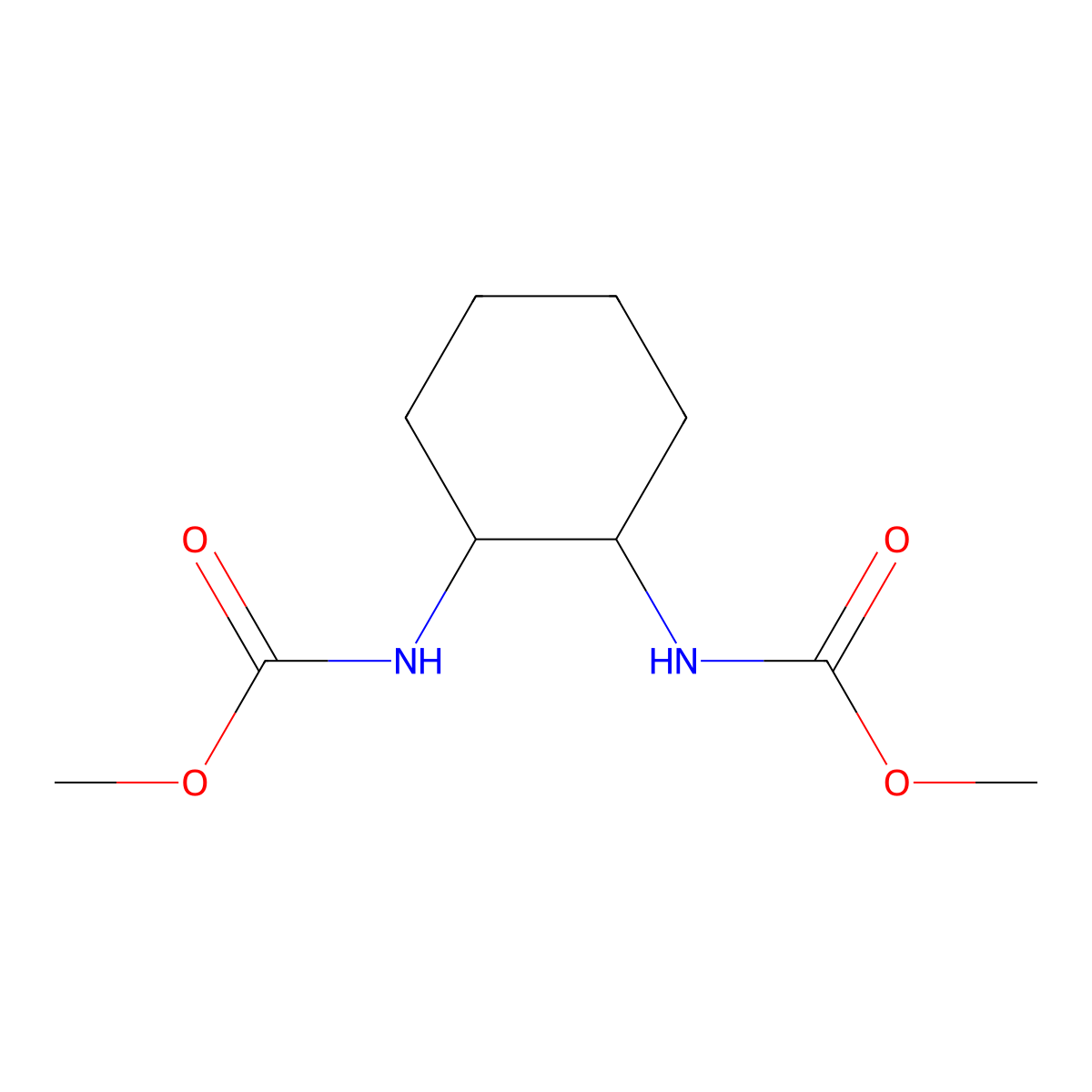methyl N-[2-(methoxycarbonylamino)cyclohexyl]carbamate molecular structure, CAS 817573-27-6