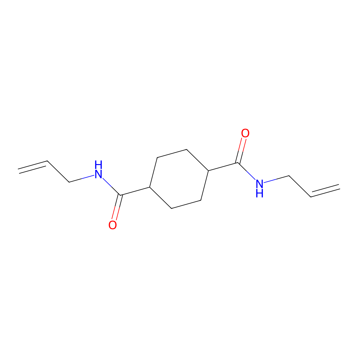 N,N'-diallyl-1,4-cyclohexanedicarboxamide molecular structure, CAS 817573-36-7