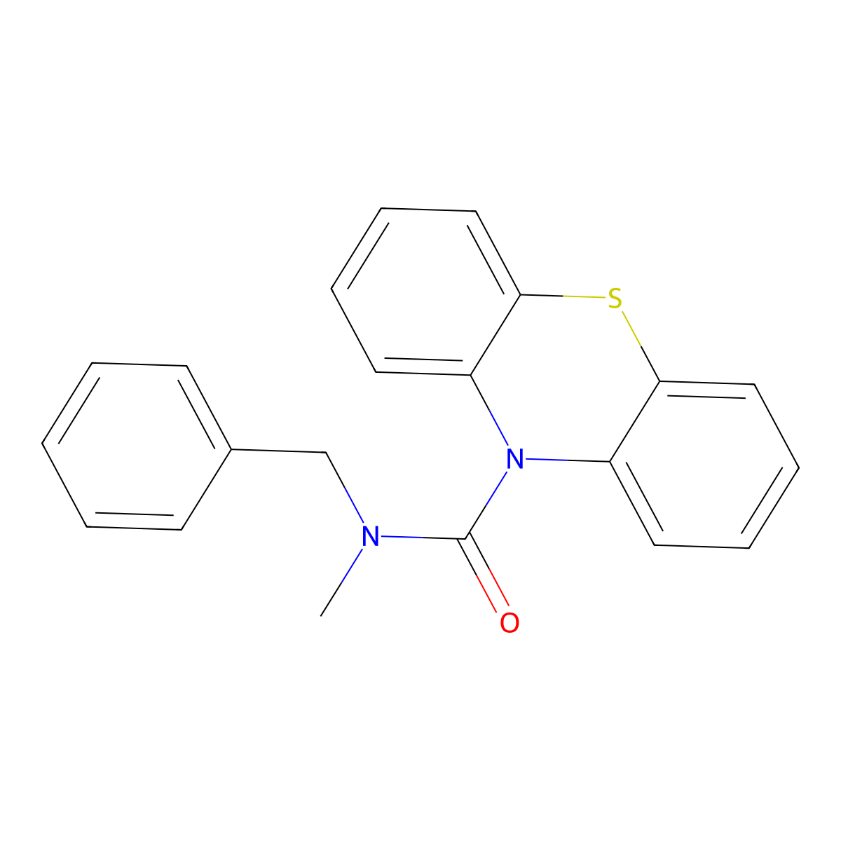 N-benzyl-N-methylphenothiazine-10-carboxamide molecular structure, CAS 817573-46-9