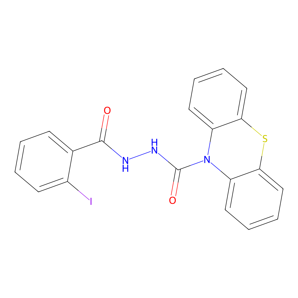 N'-(2-iodobenzoyl)phenothiazine-10-carbohydrazide molecular structure, CAS 817574-32-6