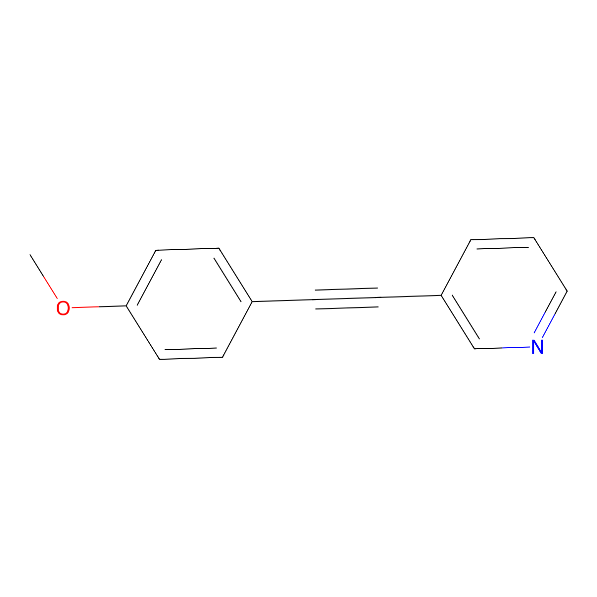 3-(4-Methoxy-phenyl-1-ethynyl)-pyridine molecular structure, CAS 817574-43-9
